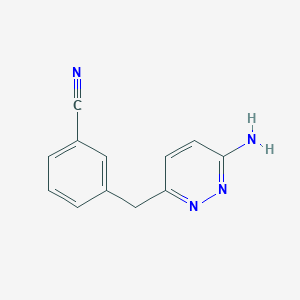 3-[(6-Amino-3-pyridazinyl)methyl]benzonitrile