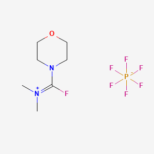 molecular formula C7H14F7N2OP B1343954 N-(Fluoro(morpholino)methylene)-N-methylmethanaminium hexafluorophosphate(V) CAS No. 1017605-89-8