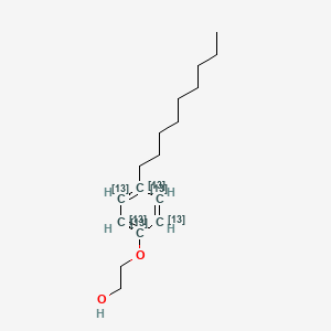 molecular formula C17H28O2 B13439573 4-Nonyl Phenol-13C6 Monoethoxylate 