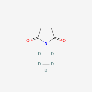 molecular formula C6H9NO2 B13439578 N-Ethylsuccinimide-d5 