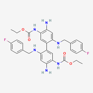 molecular formula C32H34F2N6O4 B13439602 Retigabine 3,3'-Dimer 