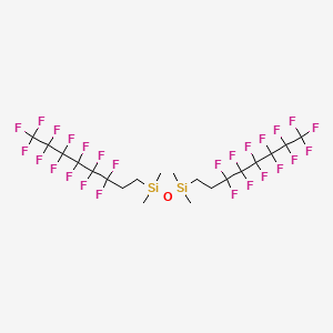 molecular formula C20H20F26OSi2 B1343961 1,1,3,3-Tetramethyl-1,3-bis(3,3,4,4,5,5,6,6,7,7,8,8,8-tridecafluorooctyl)disiloxane CAS No. 71363-70-7