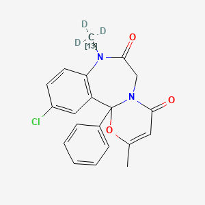 molecular formula C20H17ClN2O3 B13439670 Ketazolam-13C,d3 