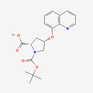 molecular formula C19H22N2O5 B1343974 (2S,4S)-1-(叔丁氧羰基)-4-(8-喹啉基氧基)-2-吡咯烷羧酸 CAS No. 1135208-43-3