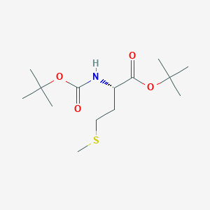 molecular formula C14H27NO4S B13439749 N-[(1,1-Dimethylethoxy)carbonyl]-L-methionine 1,1-Dimethylethyl Ester 