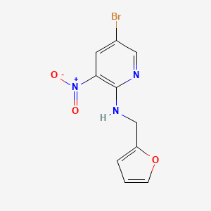 molecular formula C10H8BrN3O3 B1343976 5-Bromo-2-(furan-2-ylmethylamino)-3-nitropyridine CAS No. 954216-03-6