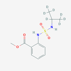 molecular formula C11H16N2O4S B13439844 Methyl 2-(1,1,1,2,3,3,3-heptadeuteriopropan-2-ylsulfamoylamino)benzoate 