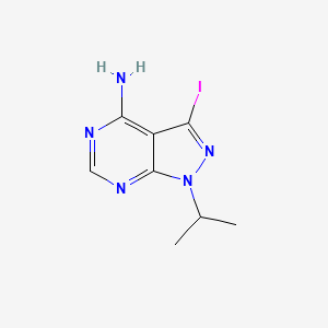 molecular formula C8H10IN5 B1343987 3-iodo-1-isopropyl-1H-pyrazolo[3,4-d]pyrimidin-4-amine CAS No. 862730-04-9