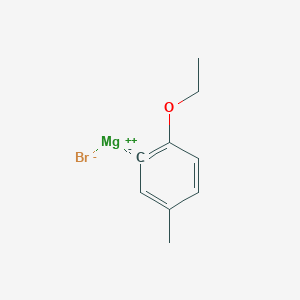 molecular formula C9H11BrMgO B13439942 magnesium;1-ethoxy-4-methylbenzene-6-ide;bromide 