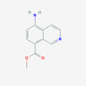 molecular formula C11H10N2O2 B134400 Methyl 5-aminoisoquinoline-8-carboxylate CAS No. 157252-29-4