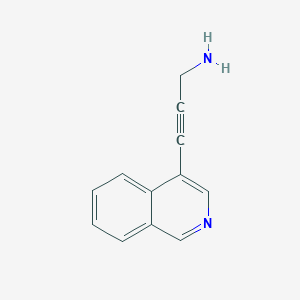 molecular formula C12H10N2 B13440008 3-(Isoquinolin-4-yl)prop-2-yn-1-amine 