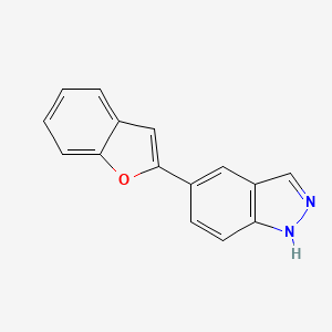 molecular formula C15H10N2O B1344001 5-Benzofuran-2-YL-1H-indazole CAS No. 885272-61-7