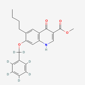molecular formula C22H23NO4 B13440015 methyl 6-butyl-7-[dideuterio-(2,3,4,5,6-pentadeuteriophenyl)methoxy]-4-oxo-1H-quinoline-3-carboxylate 