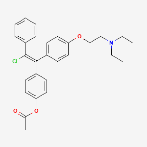 molecular formula C28H30ClNO3 B13440043 [4-[(Z)-2-chloro-1-[4-[2-(diethylamino)ethoxy]phenyl]-2-phenylethenyl]phenyl] acetate 