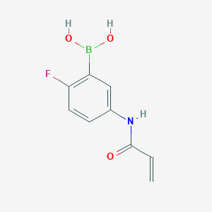 molecular formula C9H9BFNO3 B1344006 [2-Fluoro-5-(prop-2-enamido)phenyl]boronic acid CAS No. 758697-67-5