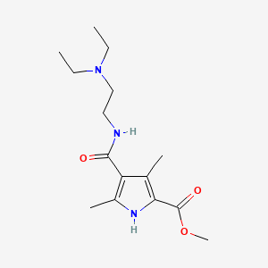 molecular formula C15H25N3O3 B13440095 Methyl 4-((2-(Diethylamino)ethyl)carbamoyl)-3,5-dimethyl-1H-pyrrole-2-carboxylate 