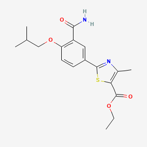 molecular formula C18H22N2O4S B13440128 Ethyl 2-(3-carbamoyl-4-isobutoxyphenyl)-4-methylthiazole-5-carboxylate 
