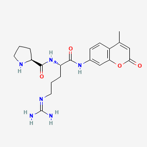 molecular formula C21H28N6O4 B1344021 Pro-Arg-AMC 