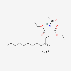 molecular formula C25H39NO5 B13440255 Diethyl 2-Acetamido-2-(2-octylphenethyl)malonate 