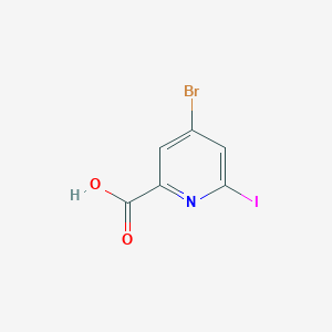 molecular formula C6H3BrINO2 B13440276 4-Bromo-6-iodopyridine-2-carboxylic acid 