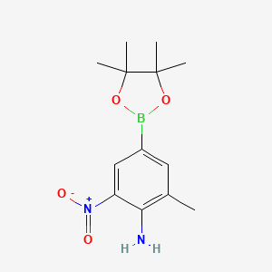 2-Methyl-6-nitro-4-(4,4,5,5-tetramethyl-1,3,2-dioxaborolan-2-yl)aniline