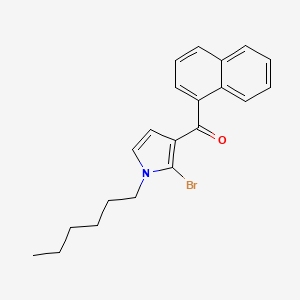 molecular formula C21H22BrNO B13440357 1-Hexyl-2-bromo-3-(1-naphthoyl)pyrrole 