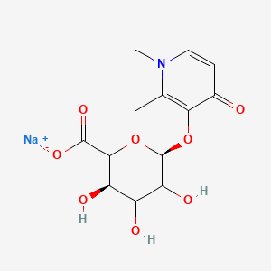 molecular formula C13H16NNaO8 B13440383 sodium;(3R,6S)-6-(1,2-dimethyl-4-oxopyridin-3-yl)oxy-3,4,5-trihydroxyoxane-2-carboxylate 