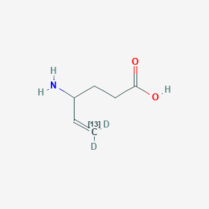 molecular formula C6H11NO2 B13440386 rac-Vigabatrin-13C,d2 (Major) 