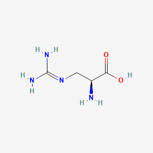 molecular formula C4H10N4O2 B13440389 2-Amino-3-guanidino-propionic acid CAS No. 2462-51-3