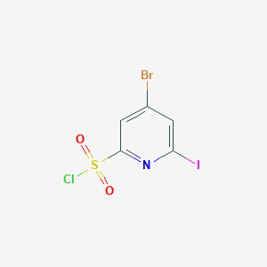 molecular formula C5H2BrClINO2S B13440404 4-Bromo-6-iodopyridine-2-sulfonyl chloride 