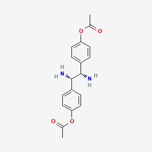 molecular formula C18H20N2O4 B13440405 (S,S)-1,2-Bis-(4-acetyloxyphenyl)ethane-1,2-diamine 