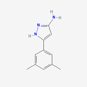molecular formula C11H13N3 B1344048 3-(3,5-dimethylphenyl)-1H-pyrazol-5-amine 
