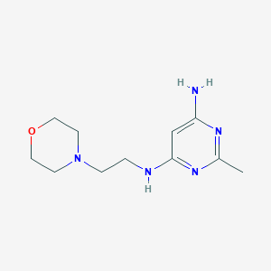 molecular formula C11H19N5O B13440485 2-methyl-N4-(2-morpholinoethyl)pyrimidine-4,6-diamine 