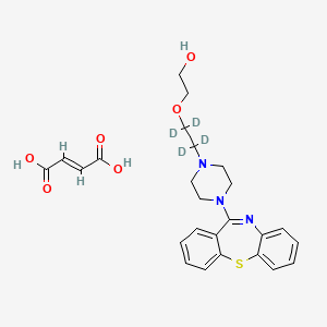 molecular formula C25H29N3O6S B13440504 Quetiapine-d4Fumarate 