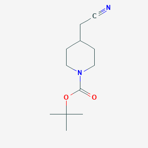 molecular formula C12H20N2O2 B1344051 Tert-butyl 4-(cyanomethyl)piperidine-1-carboxylate CAS No. 256411-39-9