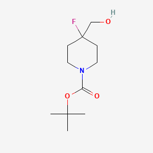 molecular formula C11H20FNO3 B1344052 Tert-butyl 4-fluoro-4-(hydroxymethyl)piperidine-1-carboxylate CAS No. 614730-97-1