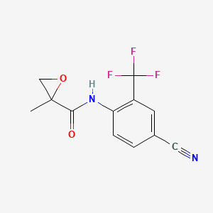 molecular formula C12H9F3N2O2 B13440538 N-[4-Cyano-2-(trifluoromethyl)phenyl]-2-methyloxirane-2-carboxamide 