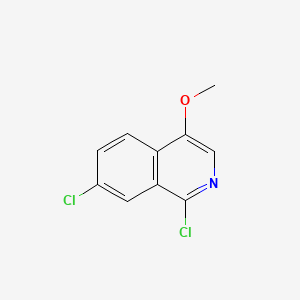 molecular formula C10H7Cl2NO B1344056 1,7-二氯-4-甲氧基异喹啉 CAS No. 630423-36-8
