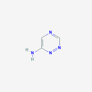 molecular formula C3H4N4 B13440590 1,2,4-Triazin-6-amine 