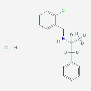 molecular formula C16H19Cl2N B13440660 rac Clobenzorex-d6 Hydrochloride 