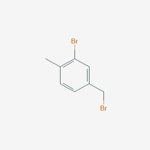 molecular formula C8H8Br2 B1344075 2-Bromo-4-(bromomethyl)-1-methylbenzene CAS No. 259231-26-0