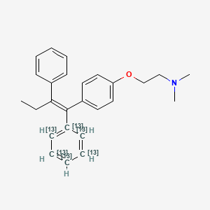 molecular formula C26H29NO B13440751 Tamoxifen-13C6 