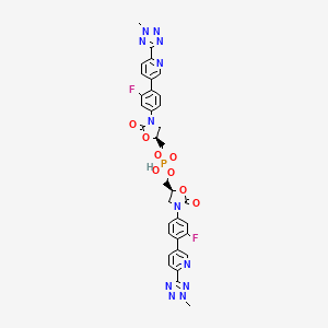 molecular formula C34H29F2N12O8P B13440782 bis-Tedizolidyl Phosphate Diester 