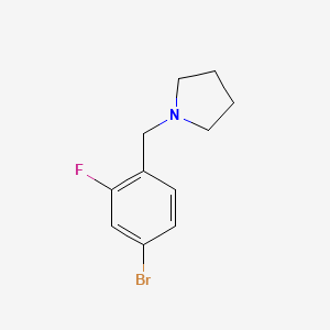 molecular formula C11H13BrFN B1344079 1-(4-Bromo-2-fluorobenzyl)pyrrolidine CAS No. 283173-83-1