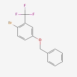 molecular formula C14H10BrF3O B1344088 4-(Benzyloxy)-1-bromo-2-(trifluoromethyl)benzene CAS No. 678164-30-2