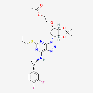 molecular formula C28H34F2N6O5S B13440881 Acetoxy Ticagrelor Acetonide CAS No. 1628340-74-8