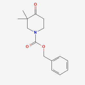 molecular formula C15H19NO3 B1344094 Benzyl 3,3-dimethyl-4-oxopiperidine-1-carboxylate CAS No. 473838-66-3