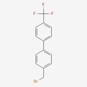 molecular formula C14H10BrF3 B1344095 4-(Bromomethyl)-4'-(trifluoromethyl)-1,1'-biphenyl CAS No. 613241-14-8