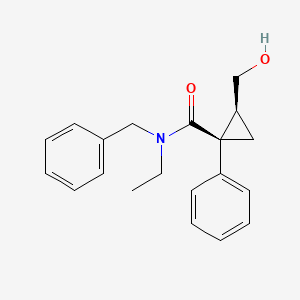 molecular formula C20H23NO2 B13441008 rac N-Benzyl-N-ethyl-2-(hydroxymethyl)-1-phenyl-cyclopropanecarboxamide 