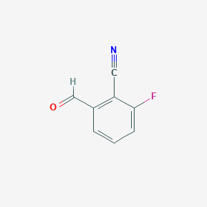 molecular formula C8H4FNO B1344102 2-Fluoro-6-formylbenzonitrile CAS No. 1261823-28-2